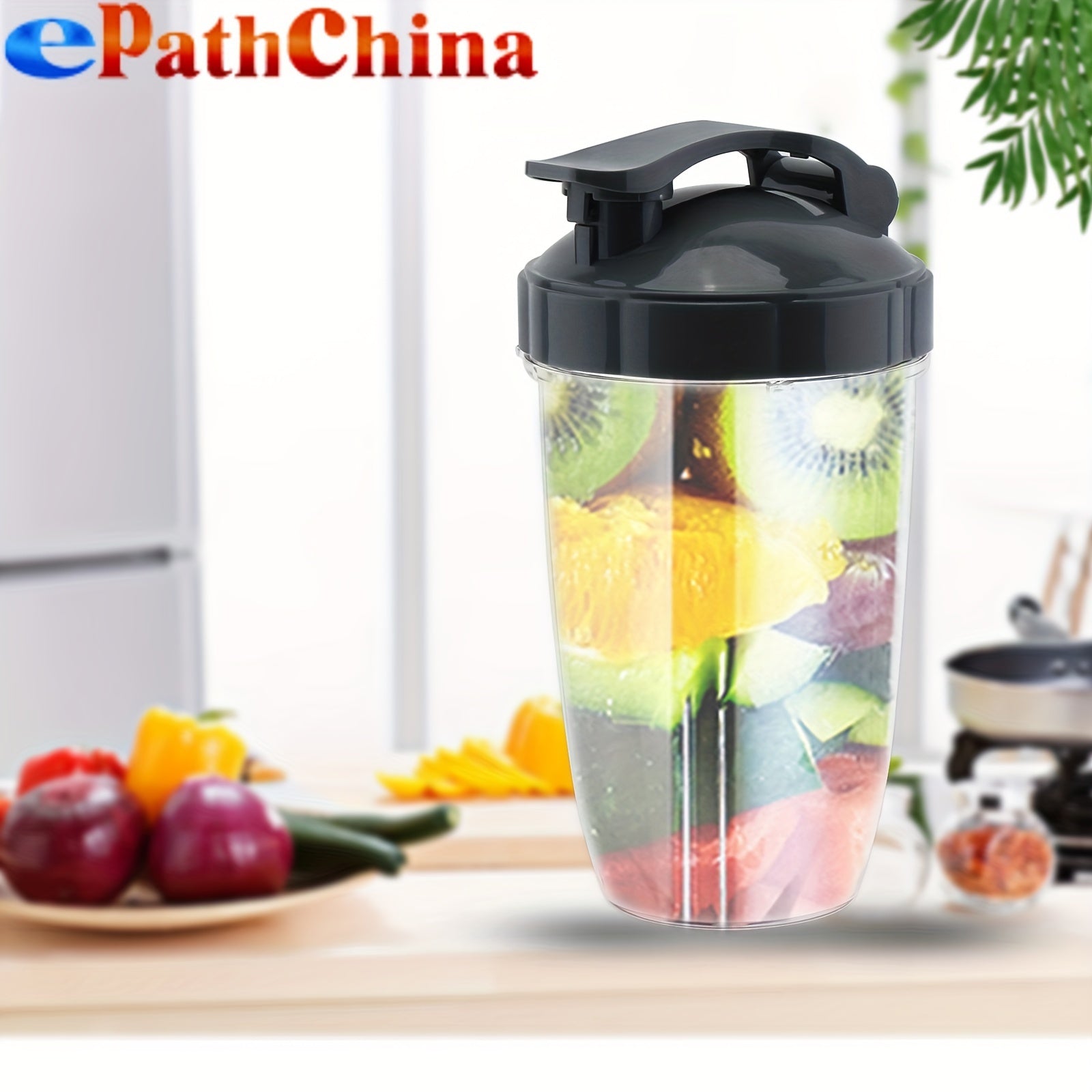 Plastic Replacement Cup with Flip Top Lid for NutriBullet 600W 900W Blenders