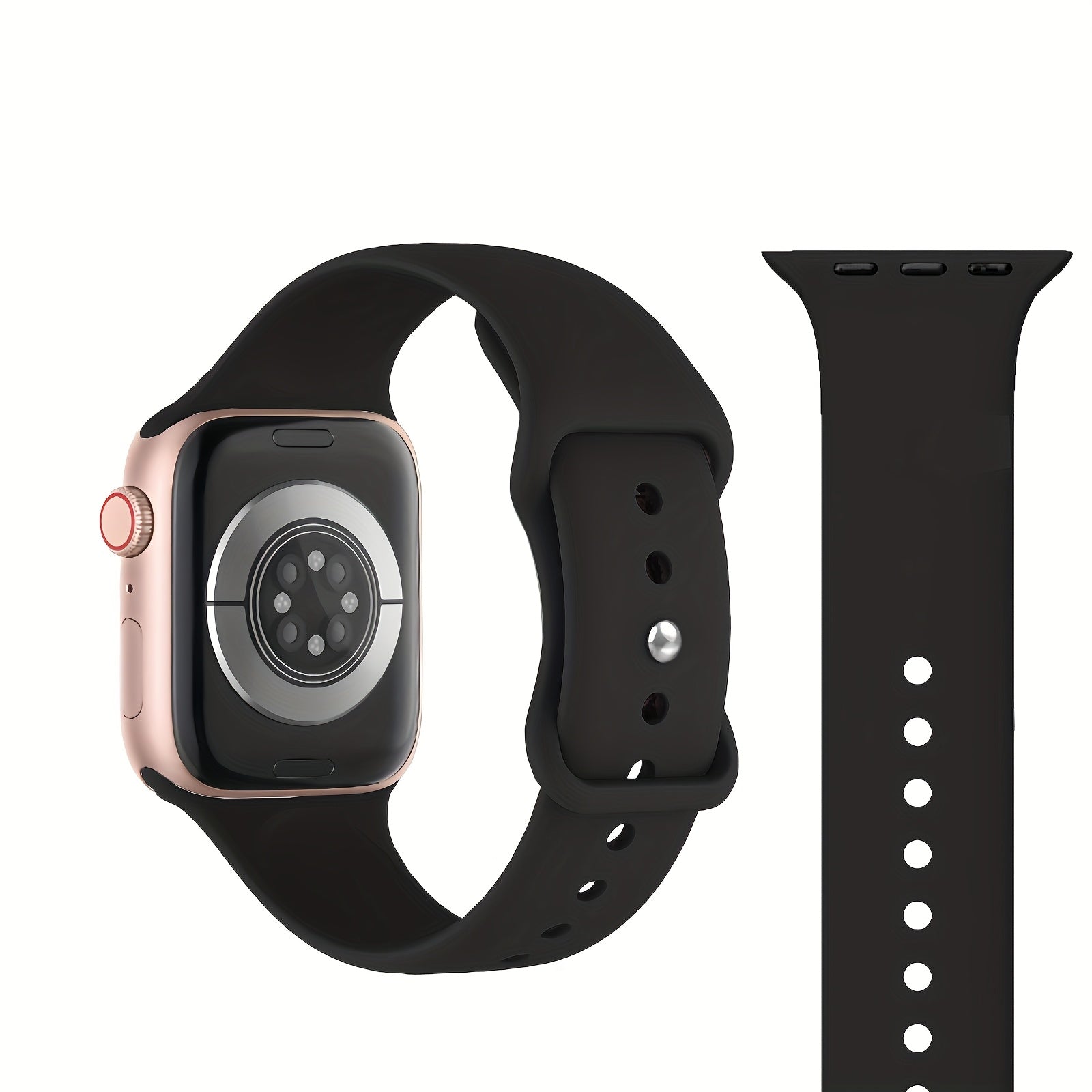 Water-Resistant Silicone Sport Watch Band for Apple Watch Series 1-10 SE Ultra 38-49mm