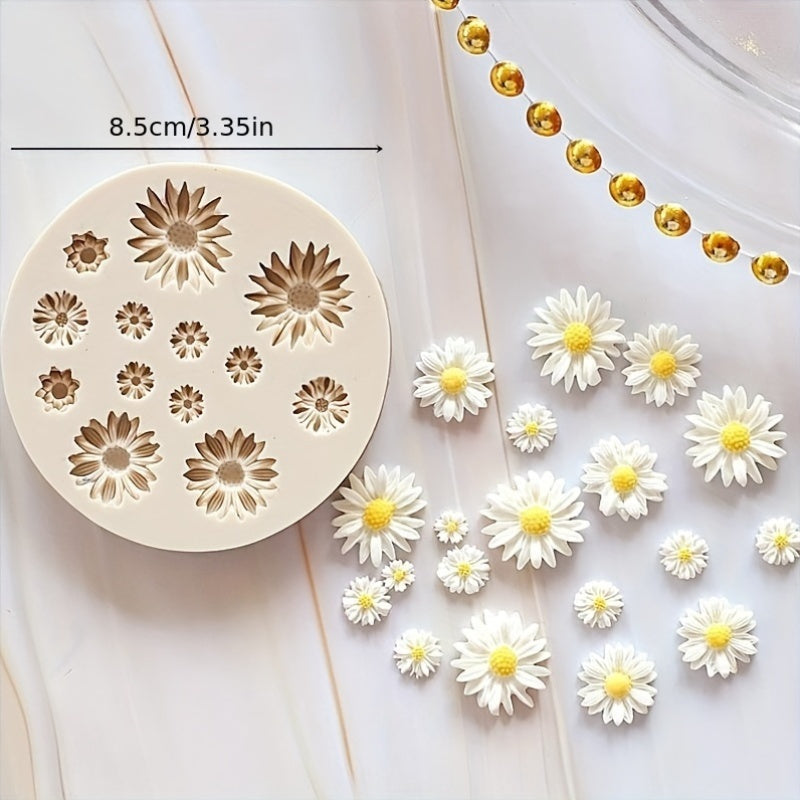 3D Daisy Silicone Mold for Fondant Chocolate Resin Multipurpose Crafting Tool