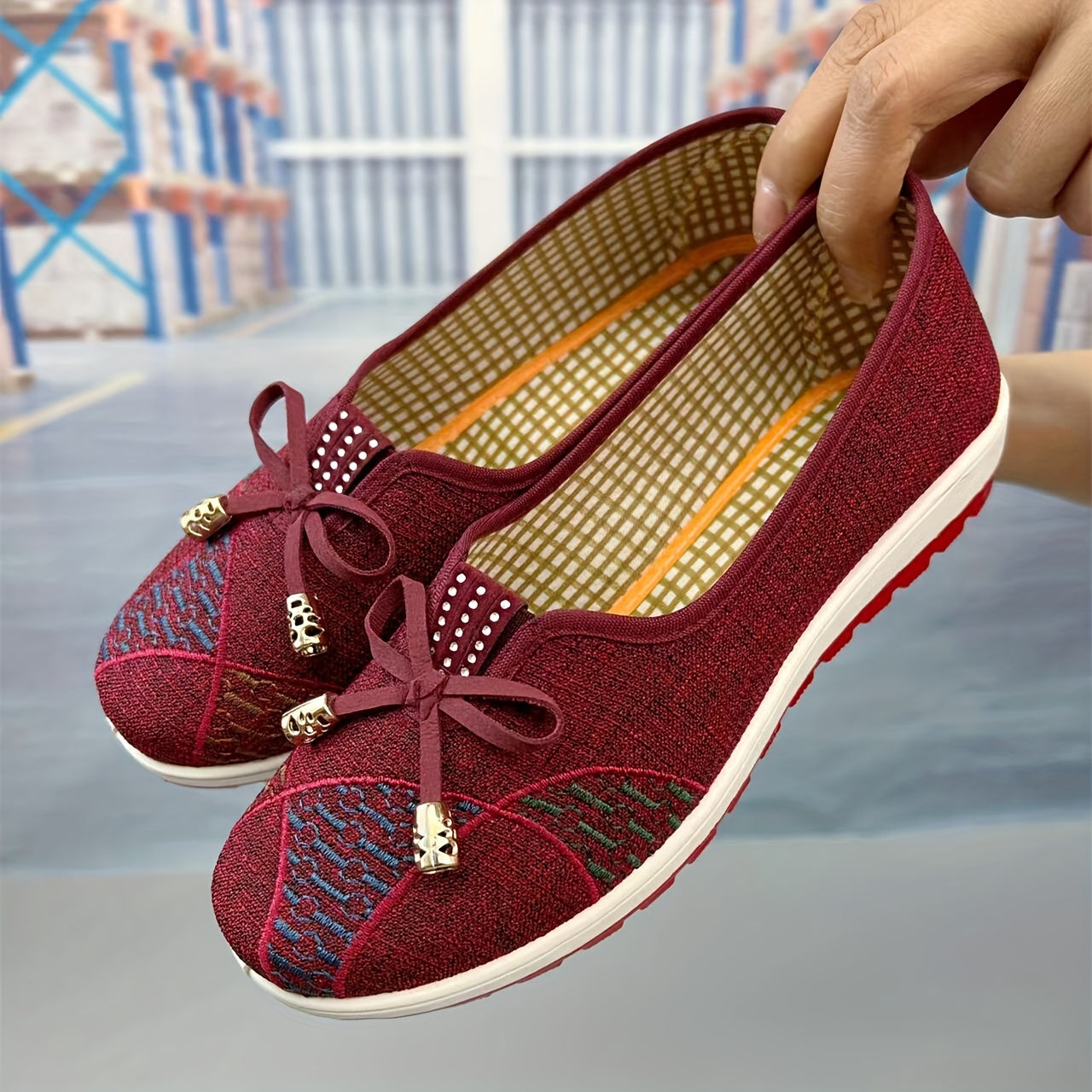 Casual Shoes for Middle-Aged Women Flat Bottom Soft Sole All-Season Comfortable
