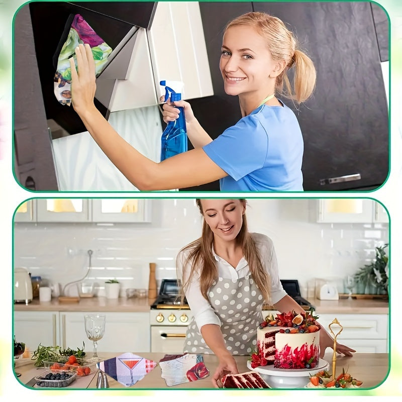 12pcs Colorful Soft Absorbent Kitchen Towels for Cleaning and Decoration