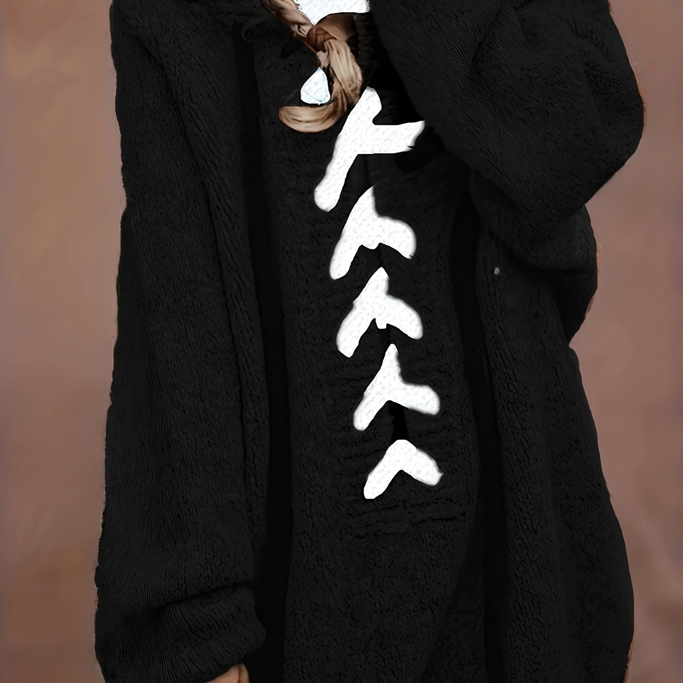 Women's Solid Color Drawstring Hooded Sweater Long Sleeve Casual Fall Winter