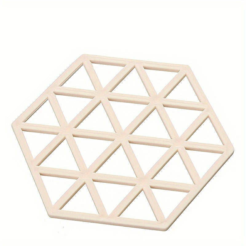 Set of Plastic Cubby Shelf Coasters with Geometric Pattern, Heat-Resistant, Non-Slip