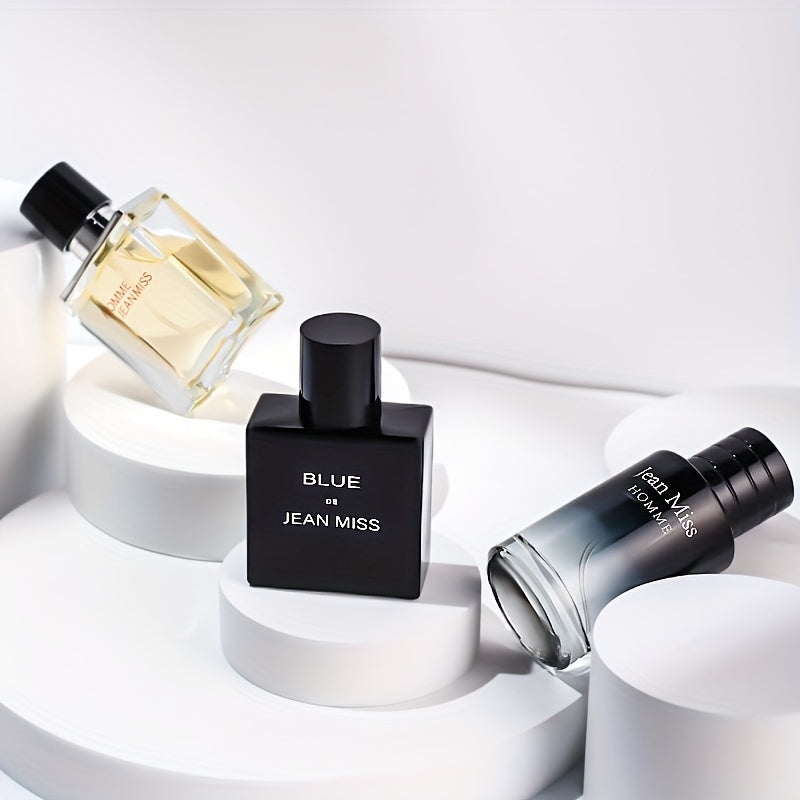 Jean Miss Homme Blue Eau De Toilette to'plami: Yog'ochli hid, uzoq davom etuvchi, alkogolsiz, 5-15% konsentratsiya