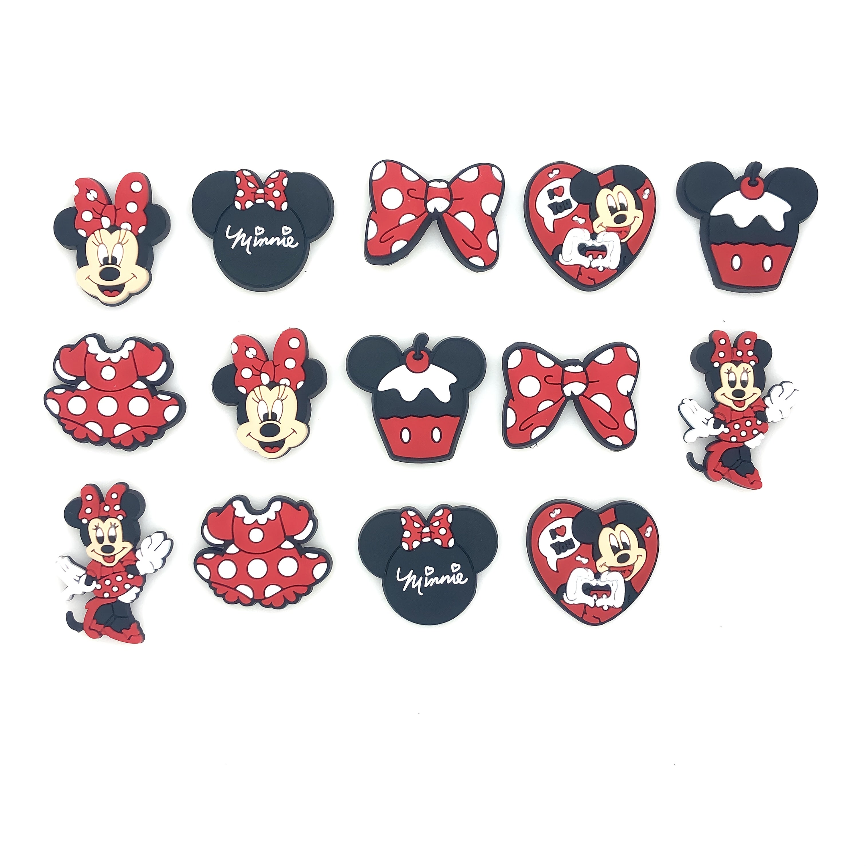 Unisex Shoe Charms Set 14 Pcs Cartoon Mickey Minnie Buckles Accessories