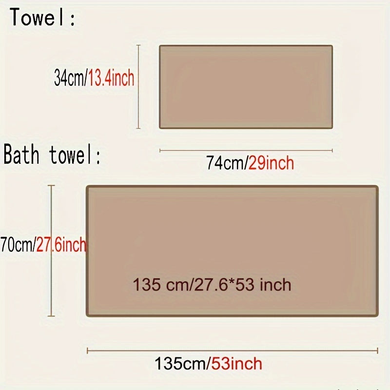 Cotton Flower Pattern Bath Towel Quick-Dry Hand and Bath Towel for Home Bathroom