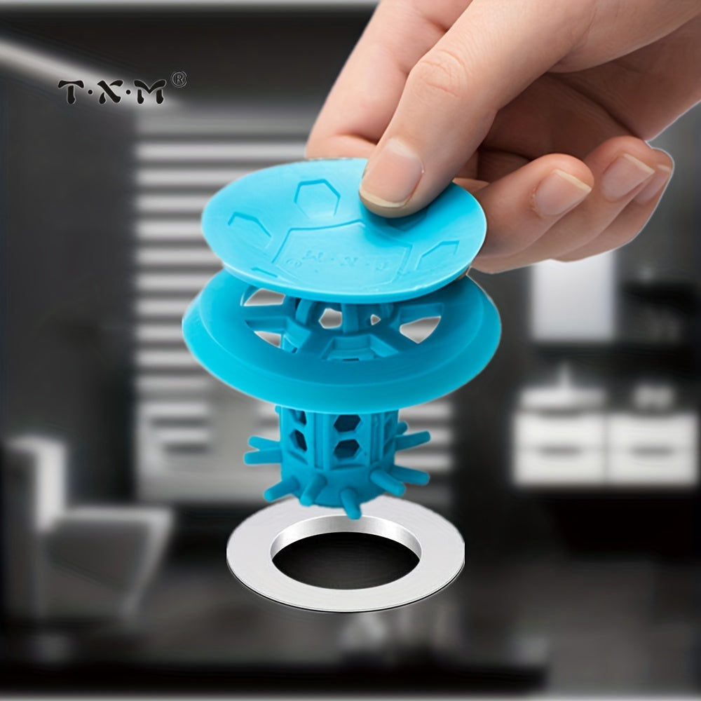 Filtro para cabello en desagüe para bañera y lavabo, conjunto 2 en 1, reutilizable, fácil de limpiar