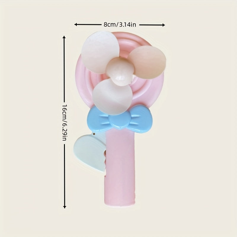 Yozgi sovutish uchun batareyasiz, portativ lollipop shaklidagi qo‘l ventilyatori