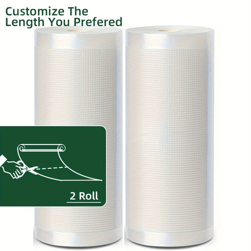 2 Rolls BPA-Free Vacuum Seal Wrap for Sous Vide and Freezer Storage