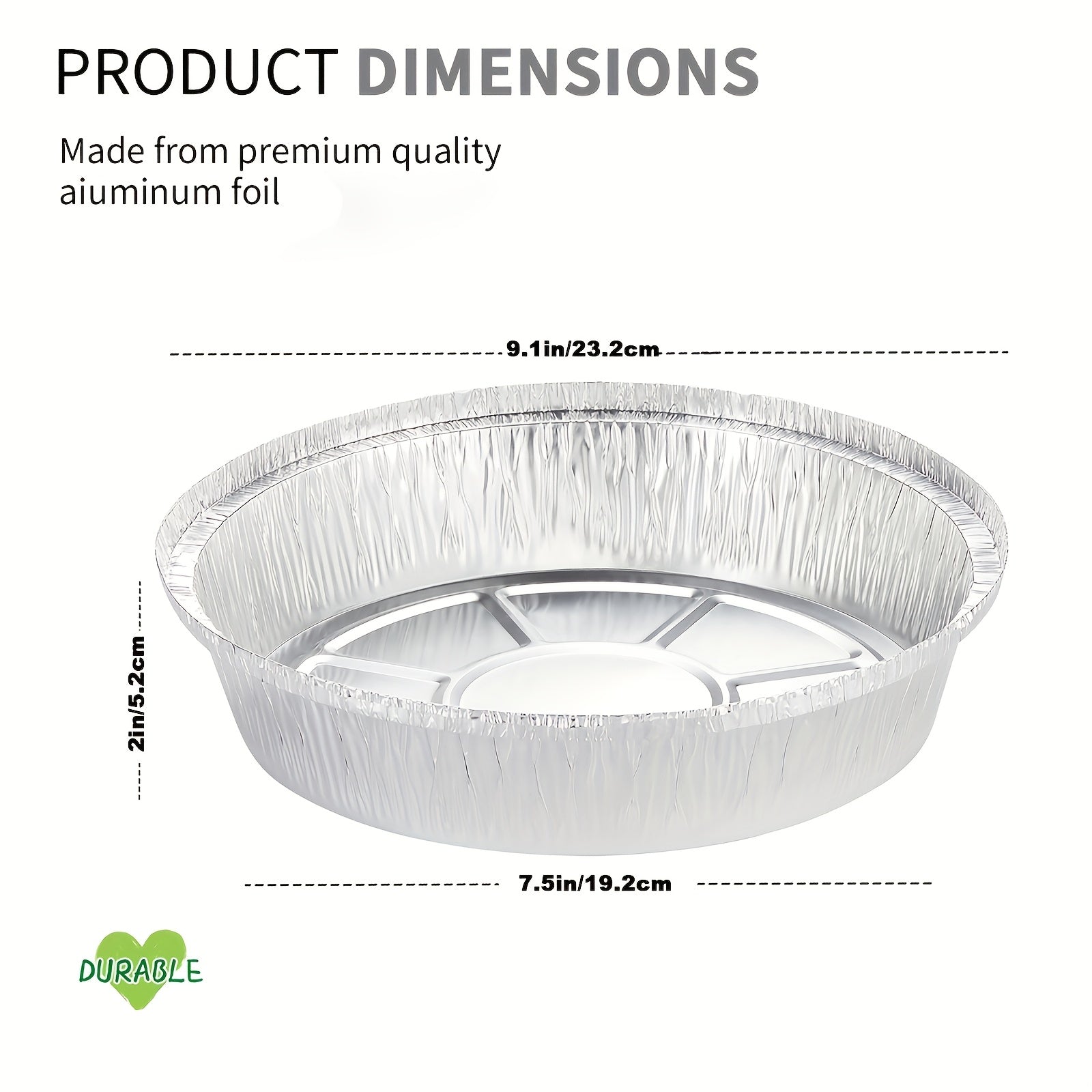 Disposable Aluminum Foil Pans 10-20 Pieces 22.86 cm with Clear or Board Lids for Baking Cooking and Reheating