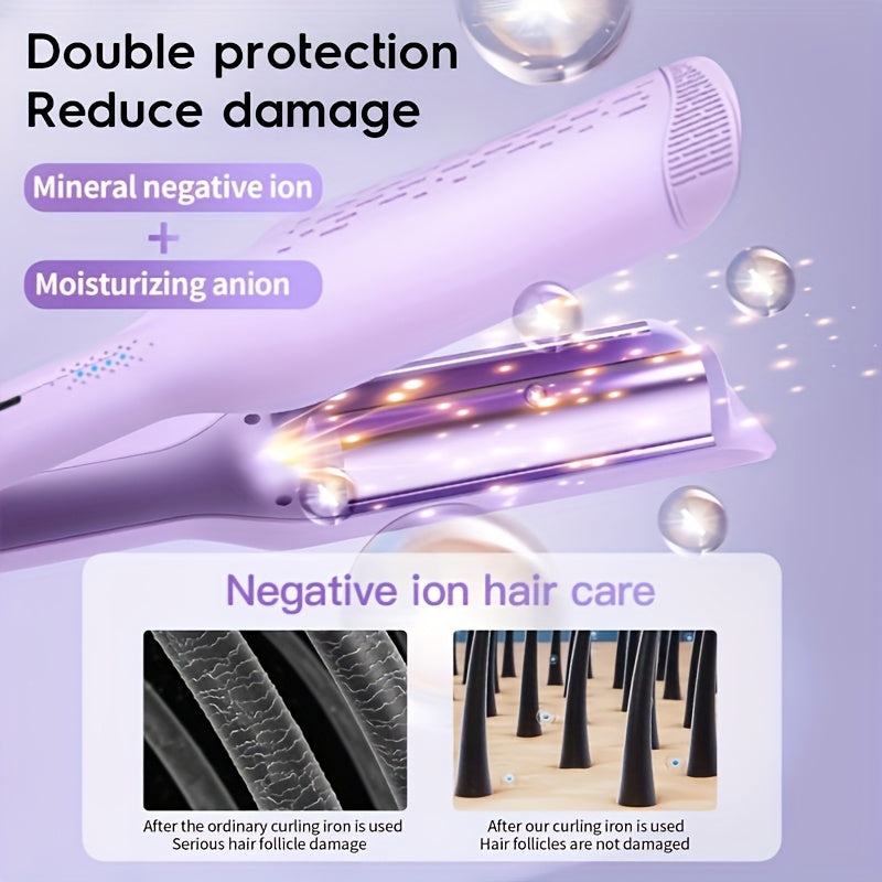 32mm U-Shaped Wool Curler with 4 Temperature Settings, Negative Ion Heating
