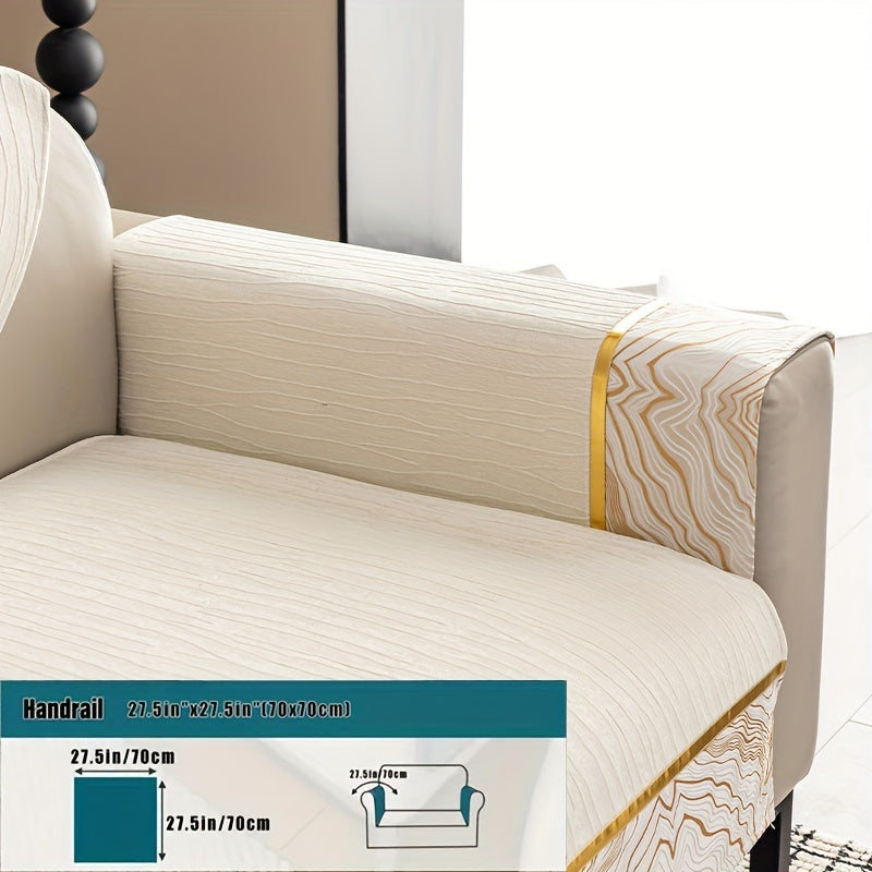 Chenille Sofa Cover for All Seasons Pet-Friendly Non-Slip Fits 1-4 Seater L-Shaped Contemporary