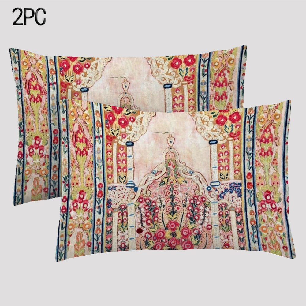 Set of 2 Bosnian Banya Luka Wall Art Pieces and Double-Sided Plush Pillow Covers 30.48x50.8cm for Sofa and Bedroom Decor