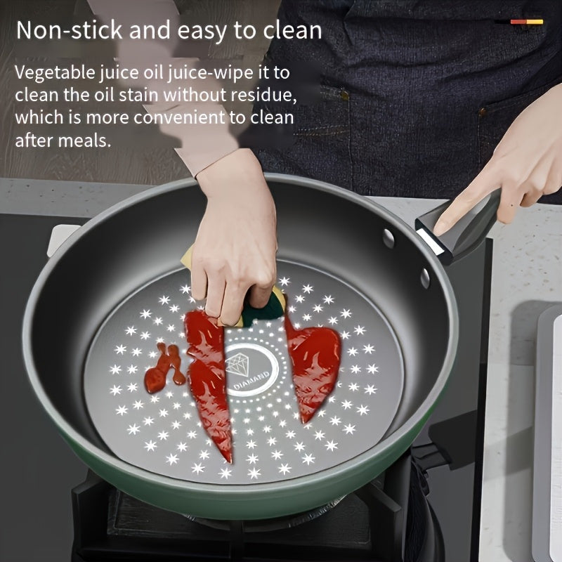 Non-Stick Iron Frying Pan for Induction and Gas Stove Oil-Free Cooking Multi-Function