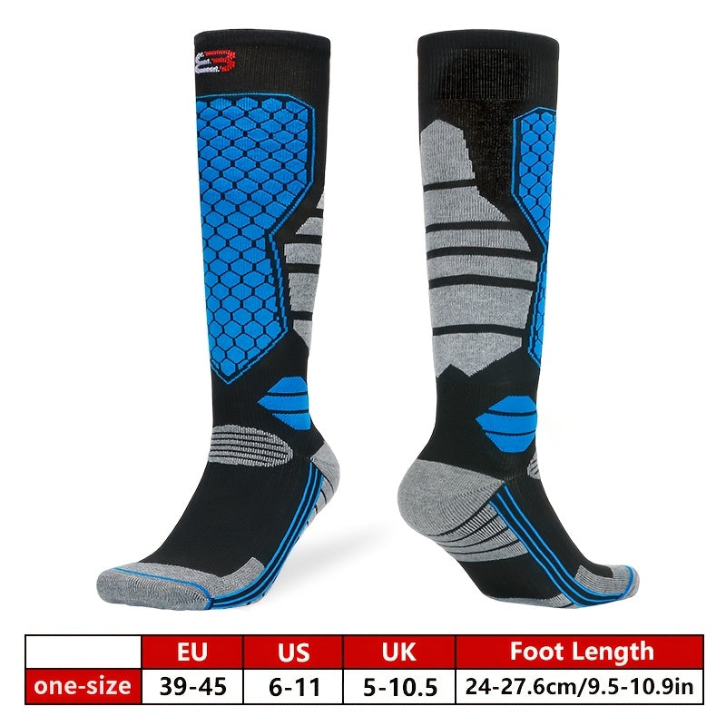 Men's Thickened Long Tube Motorcycle Socks Sports Sweat-Absorbent Warm