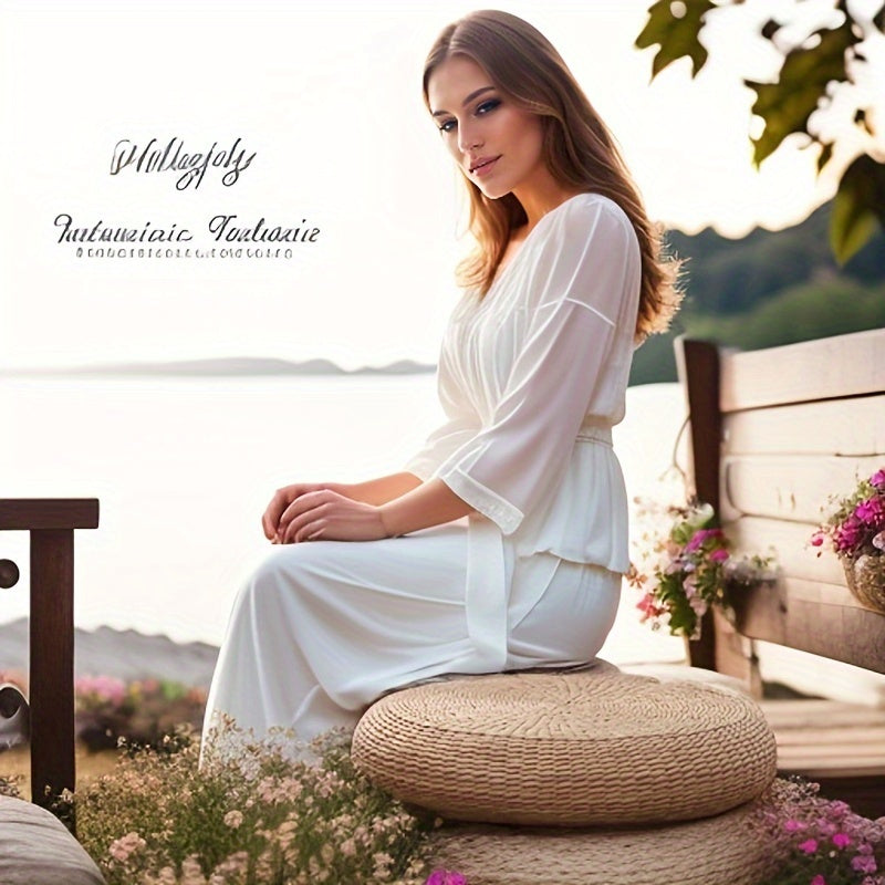 Round Straw Tatami Cushion Floor Pillow for Meditation Yellow