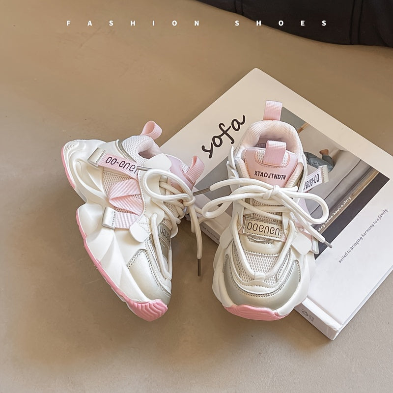 Kids' Breathable Low Top Sneakers for Girls Sport Casual Hiking Rubber Sole