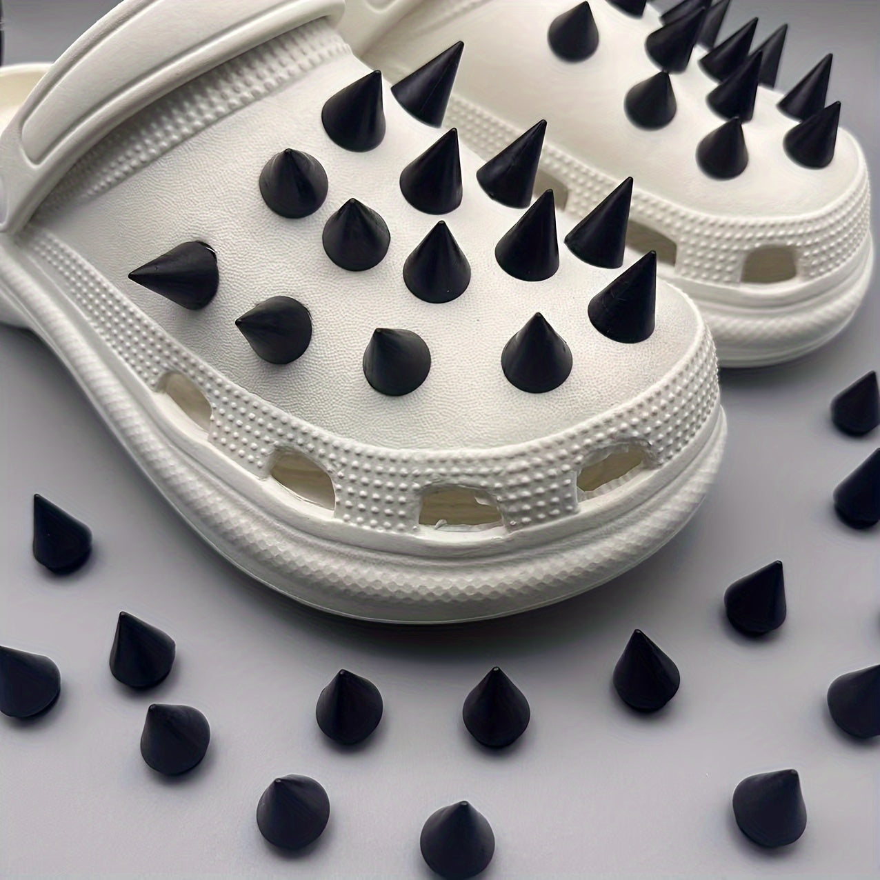 10pcs Punk Style Shoe Charms Set PVC Decorations for Boots Jewelry Watches