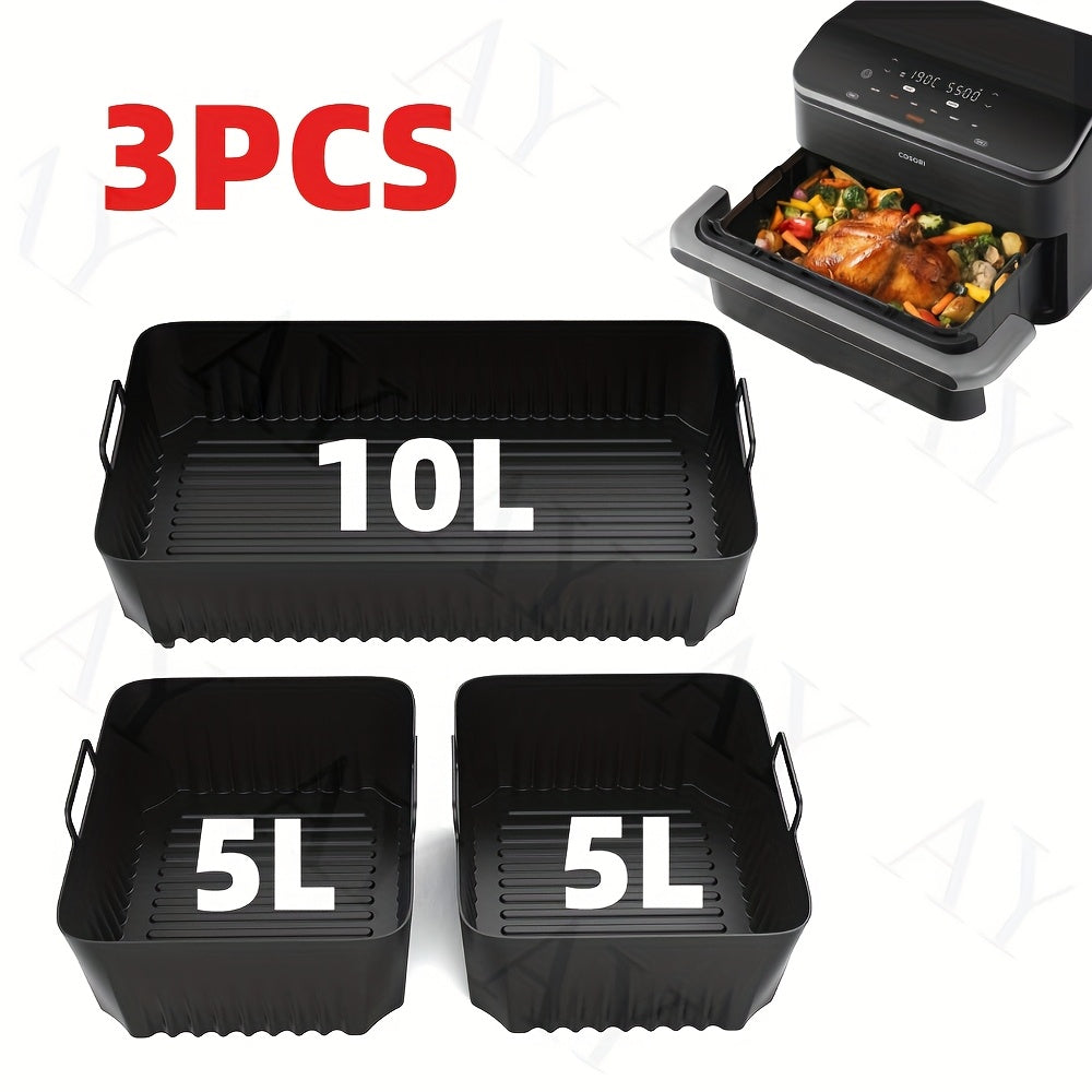 10L Silikonli Havo Qovurish uchun Qoplamalar Yoqmaydigan, Qayta Ishlatiladigan Pech Steamer Taqsimotlari