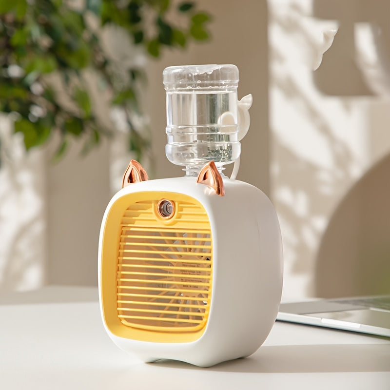 Silent USB Rechargeable Desk Fan for Office and Dorm with Lithium Battery