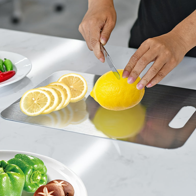 3-Piece Stainless Steel Cutting Board Set for Food Slicing Camping Hiking