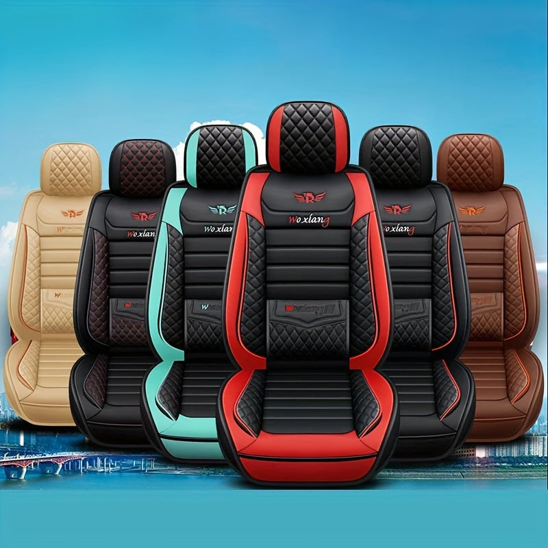 PU Leather Car Seat Cover with Sponge Filling Hand Washable Fits Major Models