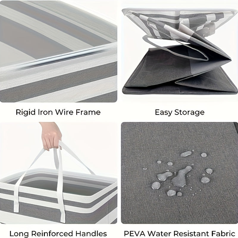 Extra-Large Waterproof Laundry Hamper with Handles for Dorms and Home 74.99L Capacity