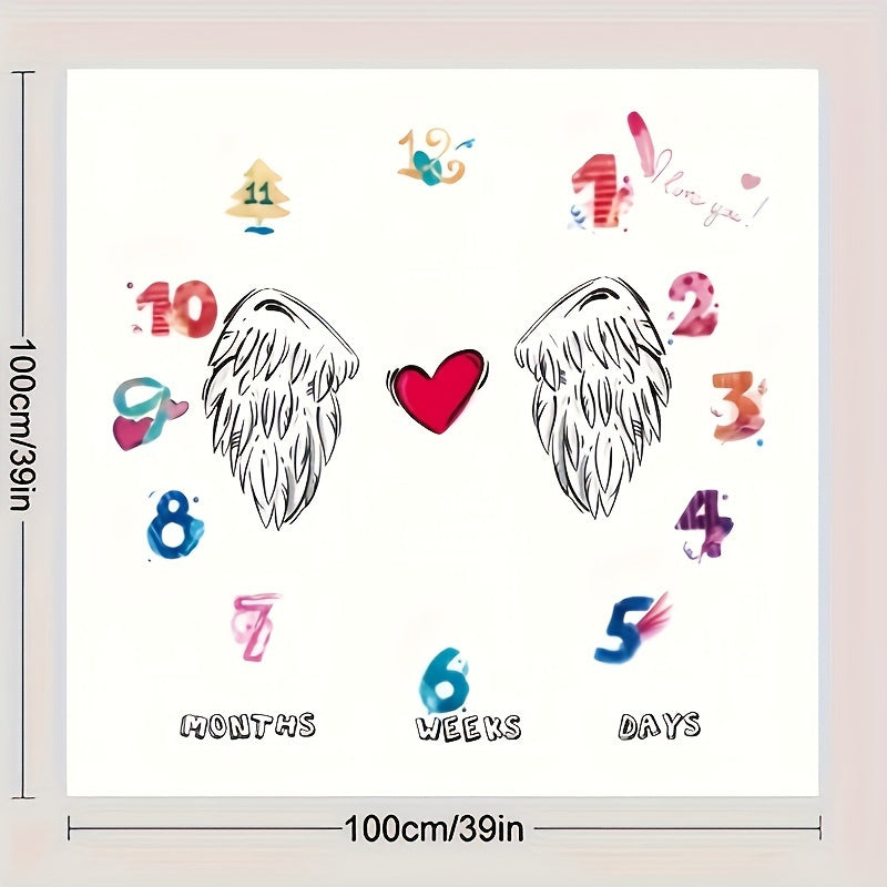 Детский плед для вех - ежемесячная память о росте, сделан из мягкого полиэстера, идеально подходит для DIY-фото мальчиков и девочек, детский фотопроп и плед