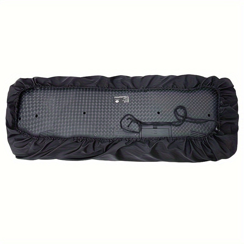 Funda de polvo para piano eléctrico negra para 61 y 88 teclas con cordón de cierre