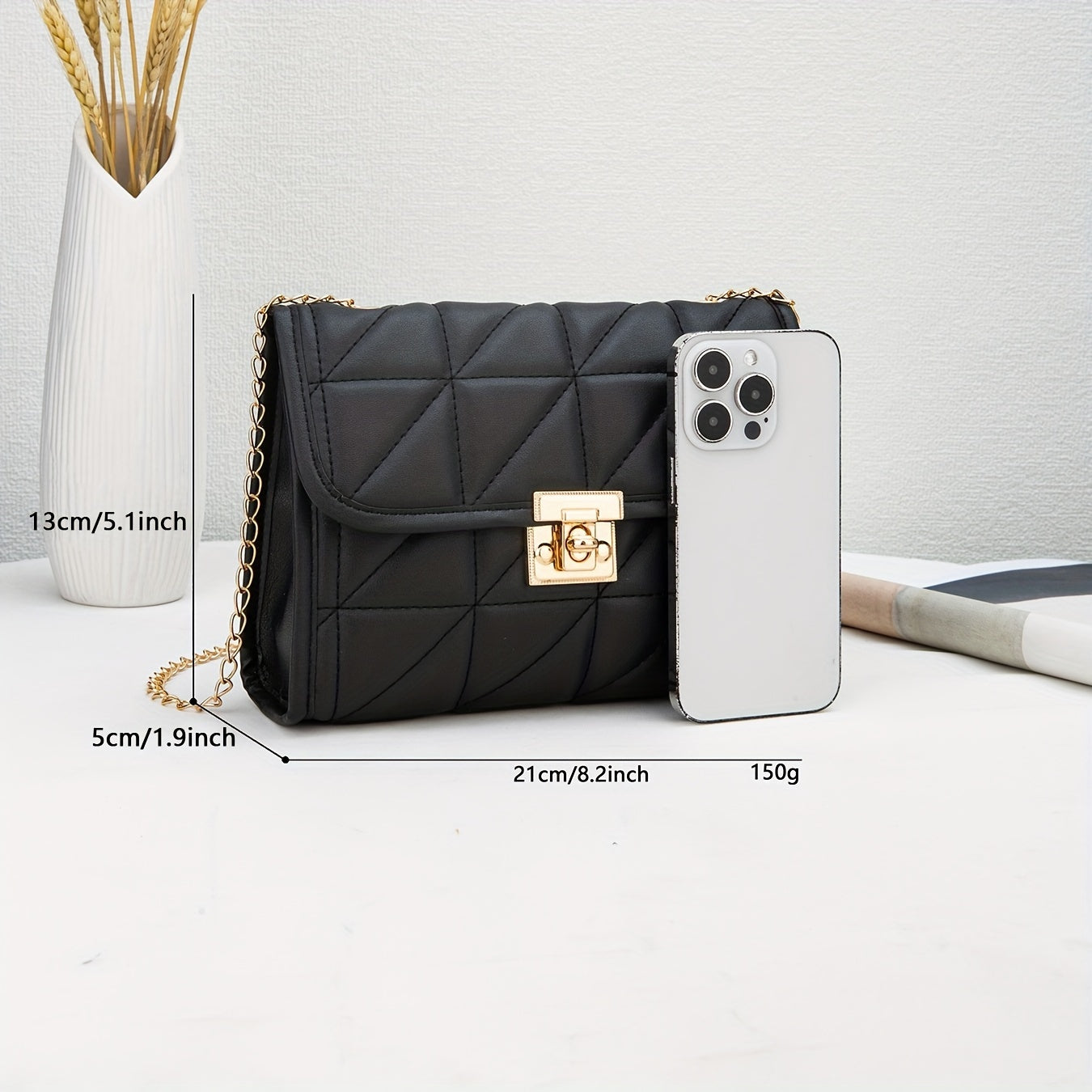 Crossbody Bag for Women Faux Leather Casual Solid Color Daily Commute