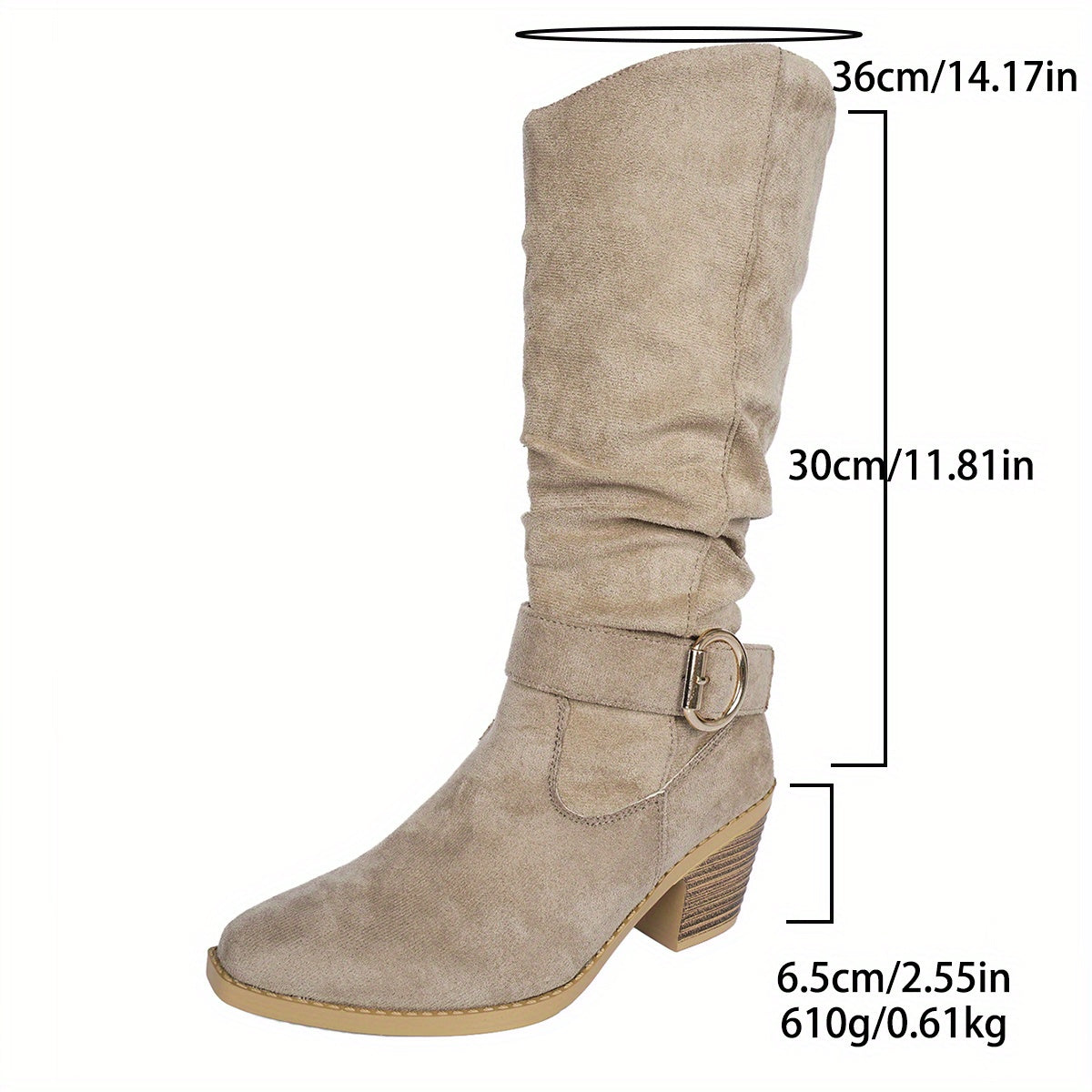 Women's Khaki Slip-On Summer Boots for Travel and Festivals