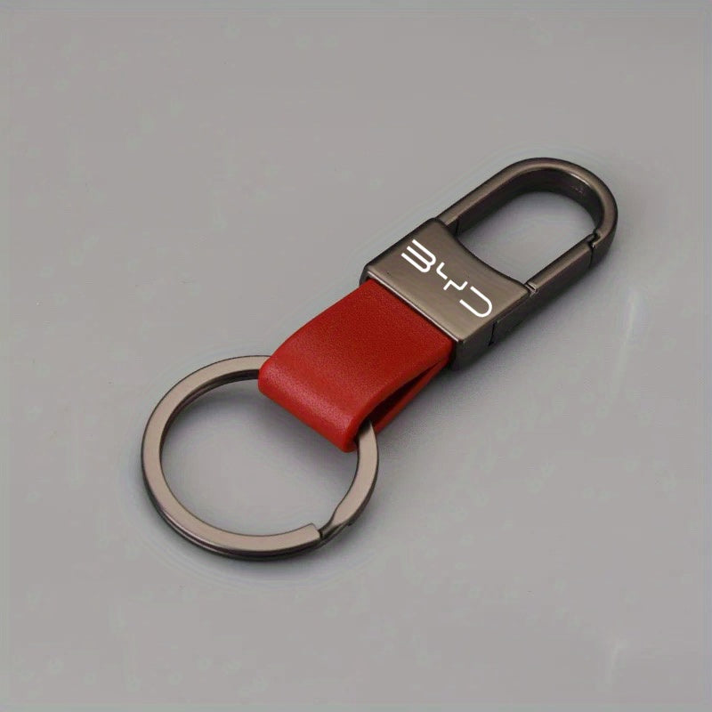 Car Keychain Faux Leather For SUV Sedan Key Fob Accessories Black Durable