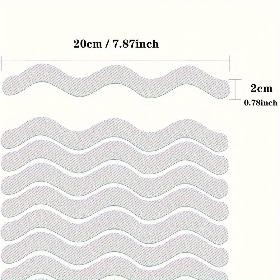 Pack of 24 Non-Slip Shower Stickers for Bathroom Safety, PET Material