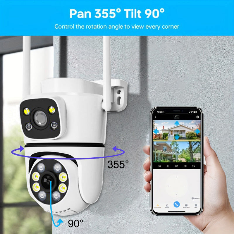 4MP Wireless Security Camera with AI Smart Alert Night Vision Two-Way Audio 1080p