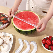 100 Food-Grade Disposable Plastic Wraps for Bowls Plates Fruits Vegetables Transparent Kitchen Covers