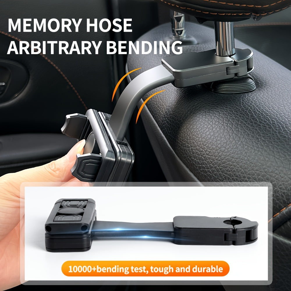 Universal Car Headrest Mount ABS Phone Holder 360° Rotation Adjustable