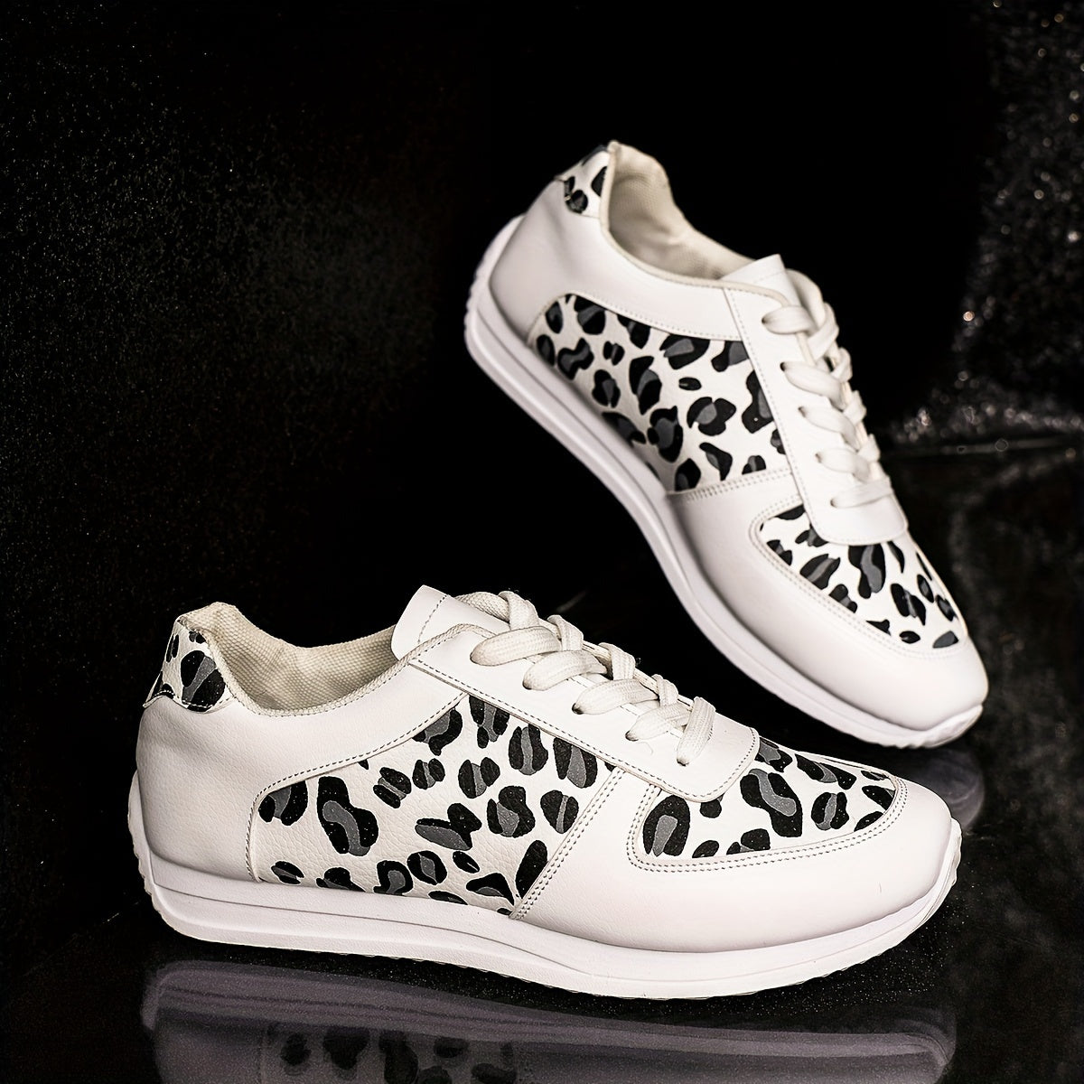 Women’s Leopard Print Sneakers Lightweight Comfortable Casual Shoes