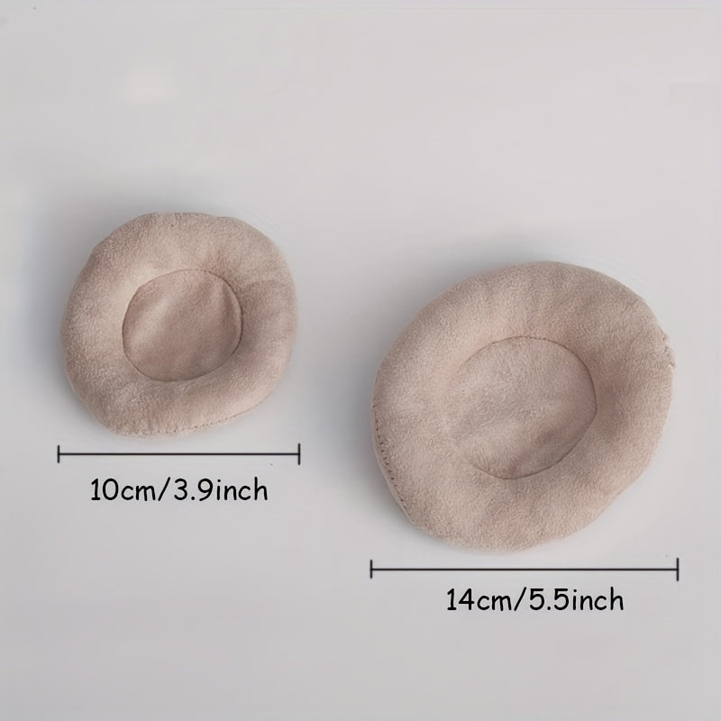 2-qismli chaqaloq pozalash props to'plami - yangi tug'ilganlar fotosessiyalari uchun dumaloq yostiq va geometrik velur qo'llab-quvvatlash. Qo'l bilan yuvish mumkin va 0-3 yoshdagi bolalar uchun mos. O'rtacha qattiqlik.