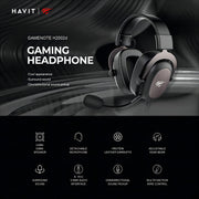 Gaming Headset with Protein Leather Earmuffs Detachable Microphone Surround Sound Adjustable Headband