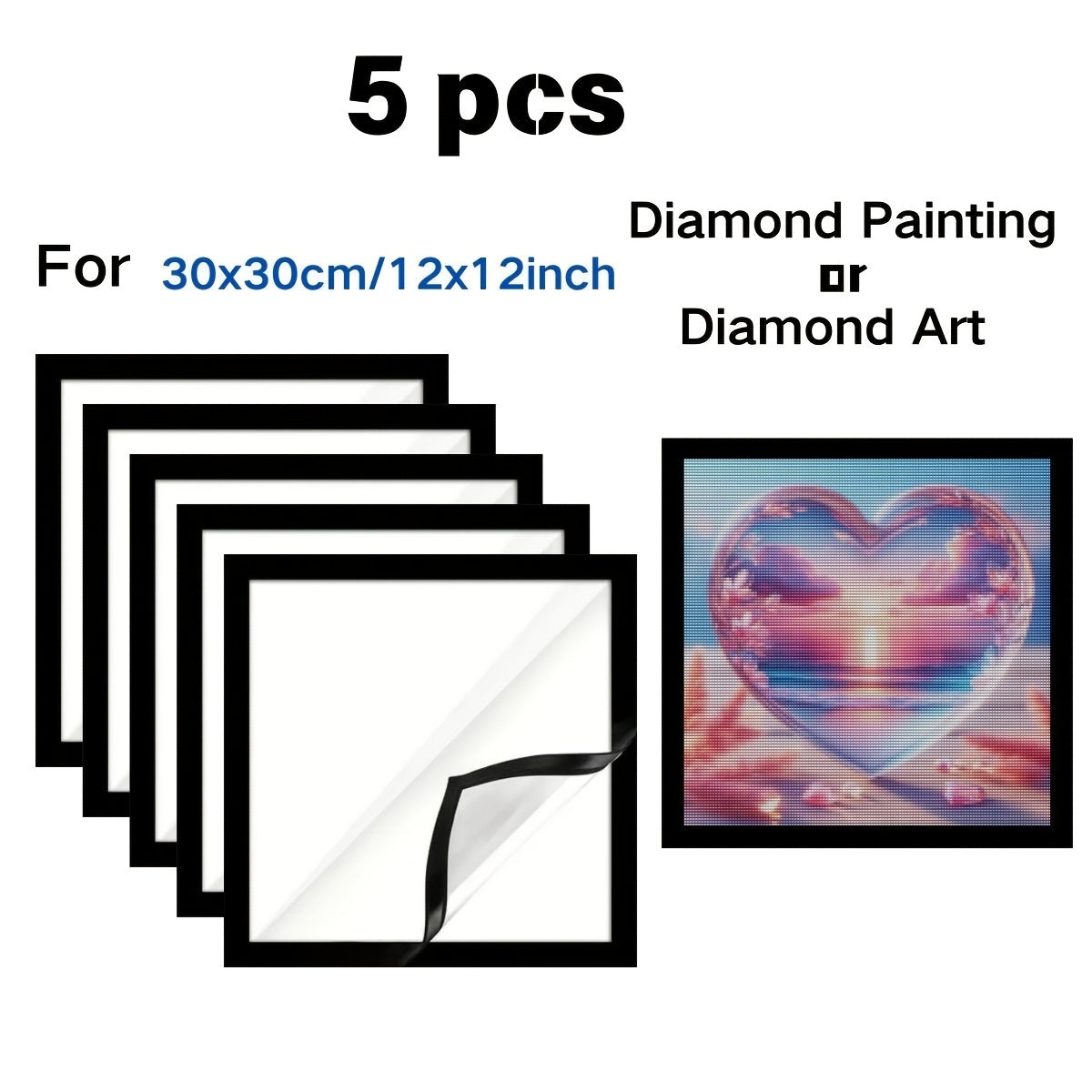 Рамки для фотографий с алмазной живописью для 6 дюймов и 8x12 дюймов 20x30 см 12x12 дюймов 30x30 см 12x16 дюймов 30x40 см 16x16 дюймов 40x40 см настенное искусство