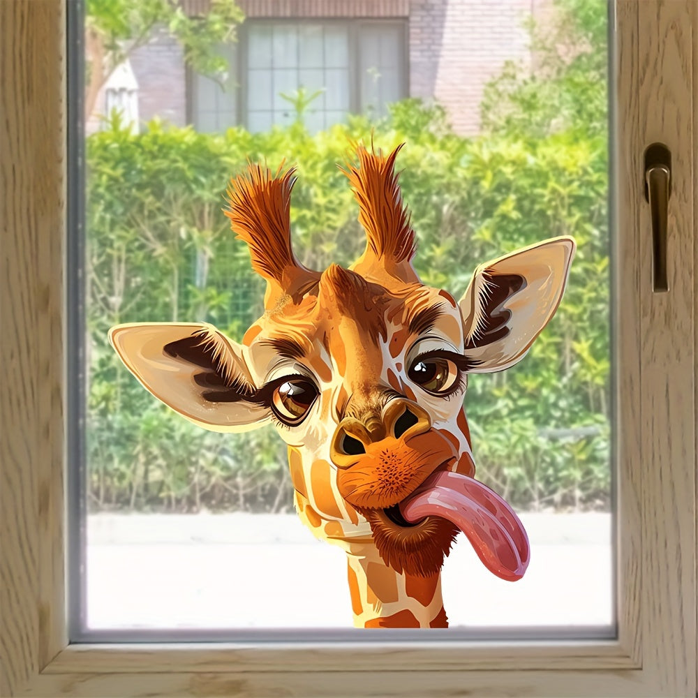 Giraffe Window Decal Removable Sticker for Glass Living Room Bedroom Decor