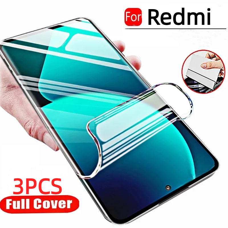 3-Pack Waterproof Tempered Glass Screen Protectors for Xiaomi Redmi Note 14 Pro K70 Ultra