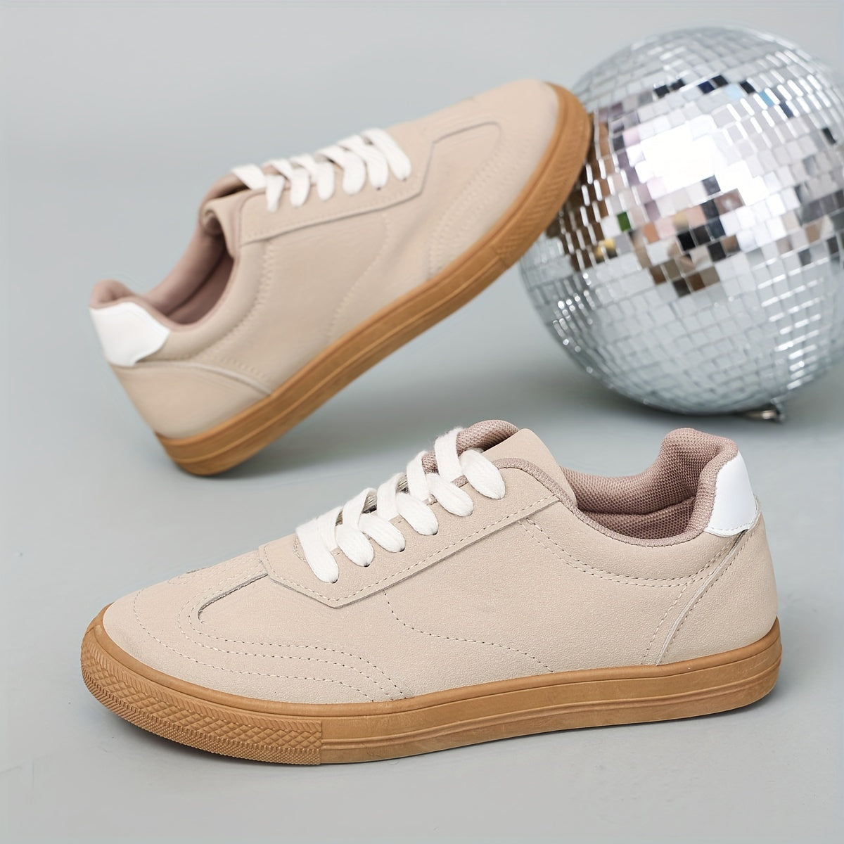 Женские туфли-лоферы на шнуровке из однотонного материала, повседневные легкие обувь на резиновой подошве