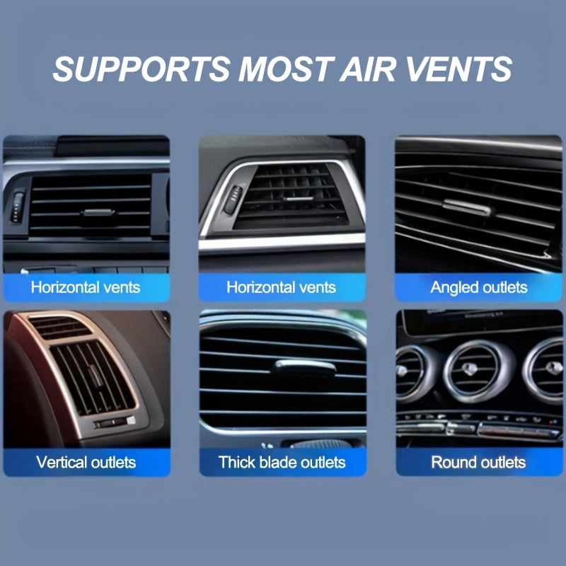 Автомобильный держатель для телефона на вентиляцию, черный, вращающийся на 360°, с надежным крюком, подходит для смартфонов с шириной 11,94-17,78 см