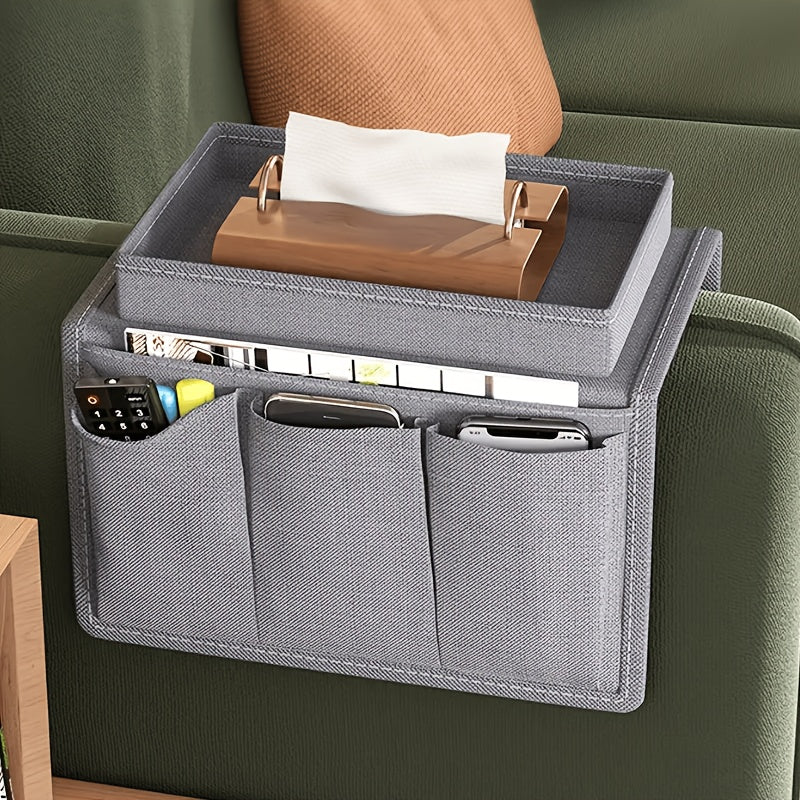 Подвесной органайзер для хранения на диване и кресле из нетканого материала, серый