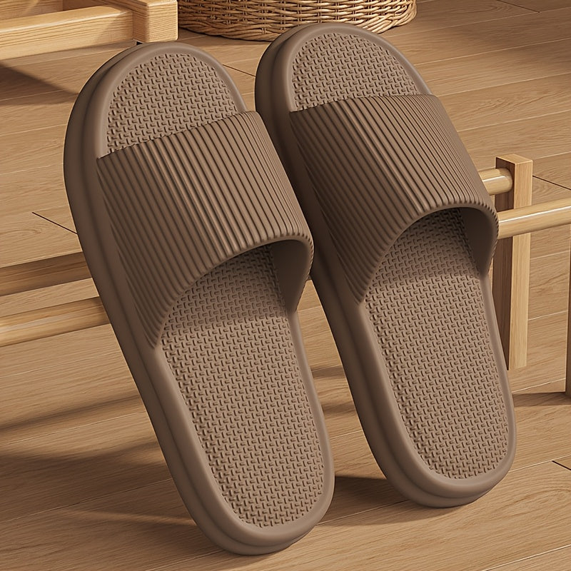 Plus Size 48-49 EVA Slides for Indoor Outdoor Non-Slip Quick-Dry Black