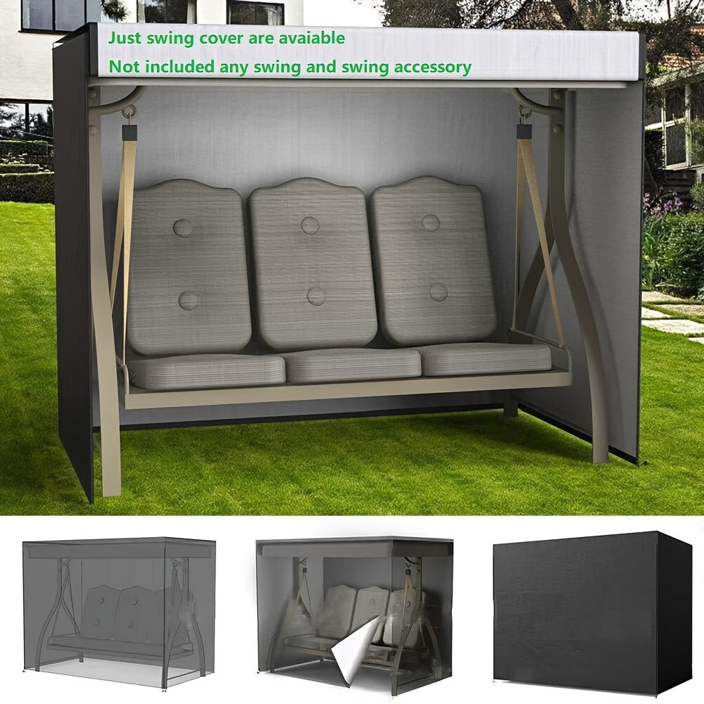 Outdoor Sun Protection Cover Polyester Taffeta Zipper Drawstring Black