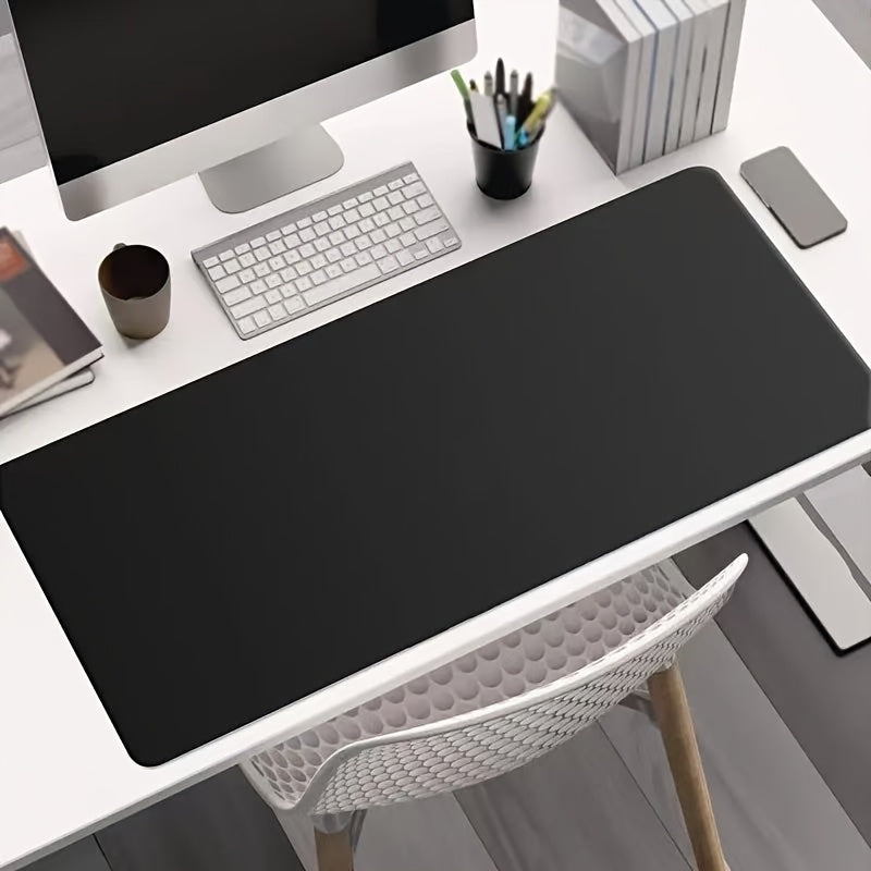 Black PVC Desk Mat Non-Slip Large Office Computer Mouse Pad