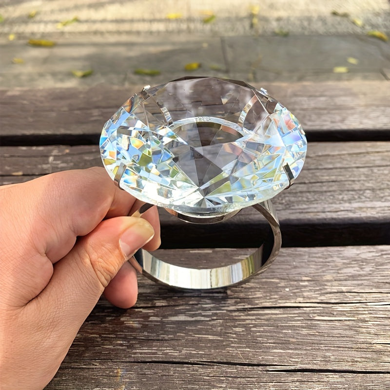 Glass Ring 8cm Synthetic Gemstone Luxury Party Gift for Valentine's Day