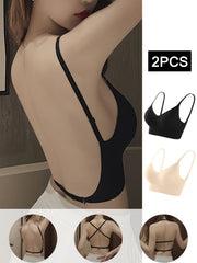 Seamless Backless Wireless Push Up Bra Breathable Comfortable Lingerie